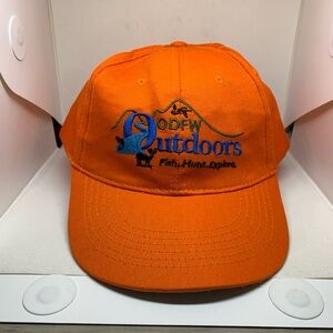 ODFW Oregon Department of Fish & Wildlife Orange Hunter Embroidered Hat Cap